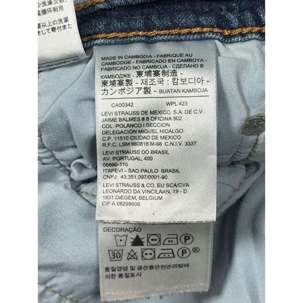 Levi's Premium Jeans Mens 32x30 Blue Medium Wash Denim Button Fly Straight Leg